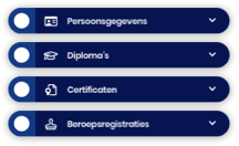 Selectie van verschillende validatie-opties